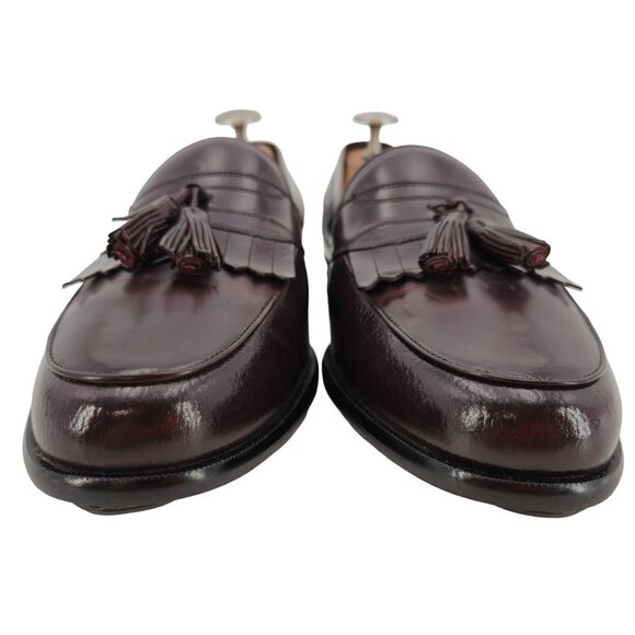 Johnston & Murphy Mens Size 9.5 Wide Brown Deerskin Leather Dress Shoes Loafers